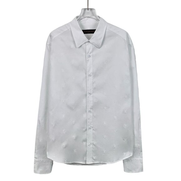 Louis Vuitton White Monogram Button-Up Shirt - Picture 1 of 8